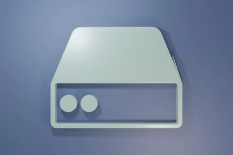 Grey Server, Data, Web Hosting icon isolated on purple-blue background. Min.. Stock Photos