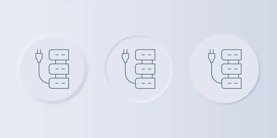 Grey Server icon isolated on grey background. Adjusting app, service concep.. Stock Illustration