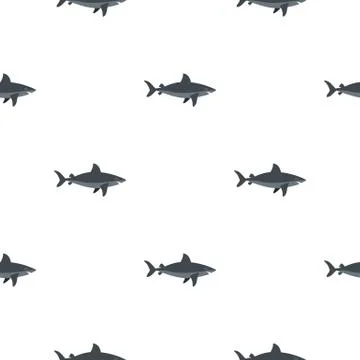 Grey shark fish pattern seamless 스톡 일러스트