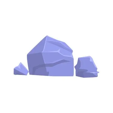 Grey Sharp Rock Isolated Element Of Forest Landscape Design For The Flash Game Stock Illustration