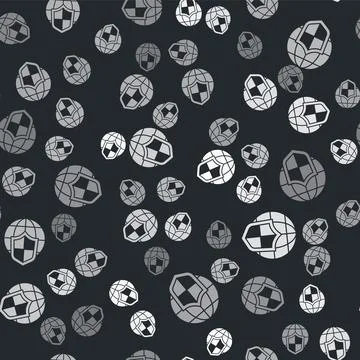 Grey Shield with world globe icon isolated seamless pattern on black background Illustrazione stock