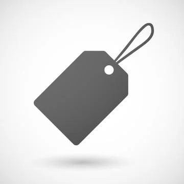 Grey shopping label icon Illustrazione stock