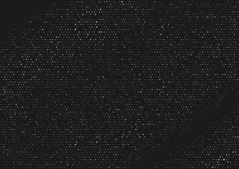 Grey silver small halftone particles abstract background Stock Illustration