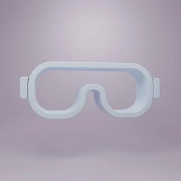 Grey Ski goggles icon isolated on purple background. Extreme sport. Sport e.. Stock Illustration
