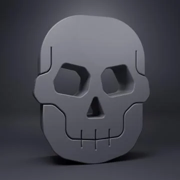 Grey Skull icon isolated on grey background. Happy Halloween party. Minimal.. イラスト素材