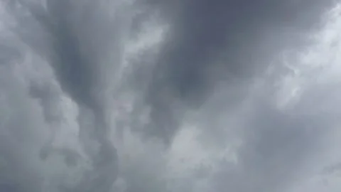 The Grey Sky and Clouds after the rain With Lightning 3 Stock Footage 149872674