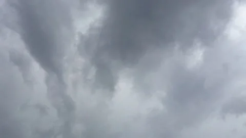 The Grey Sky and Clouds after the rain With Lightning 4 Stock Footage 149872764