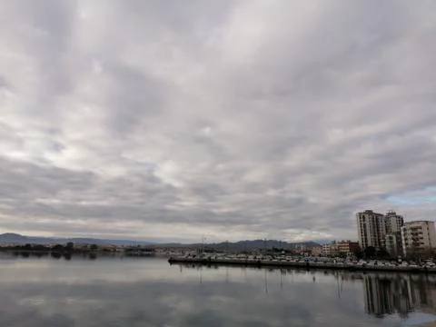 Grey Sky Mirror Effect Stock Photos