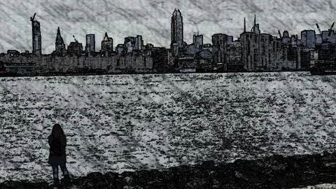 Grey Skyline Stock Photos