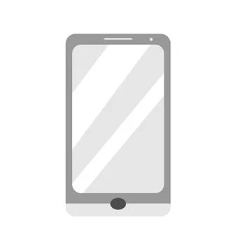 Grey Smartphone Gadget Device Stock Illustration
