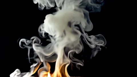 Grey Smoke Animation On Black Background Stock Footage 285522877