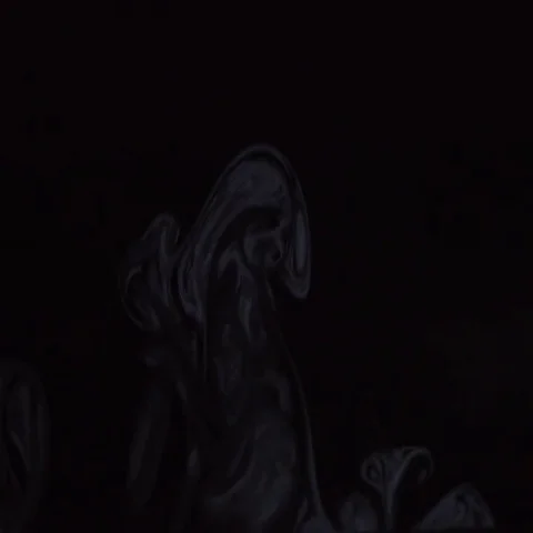 Grey smoke on black background Видео 69485070