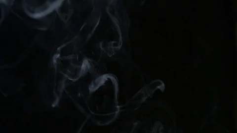 Grey Smoke On Black Background Stock-Footage 77918008