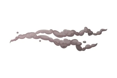 Grey Smoke Cloud and Dust Explosion Puff Vector Illustration Stock Illustration