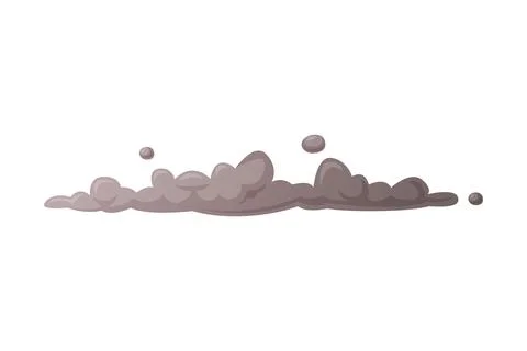 Grey Smoke Cloud and Dust Explosion Puff Vector Illustration Stock Illustration