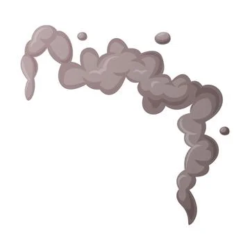 Grey Smoke Cloud and Dust Explosion Puff Vector Illustration Stock Illustration