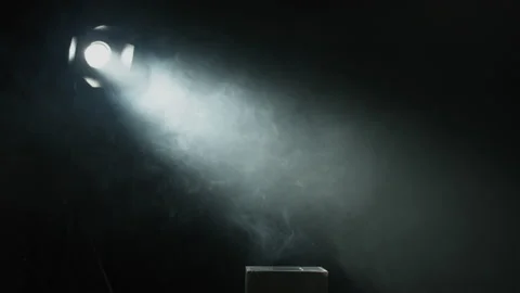 Grey smoke with light on stage Video stock 140675902