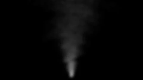 Grey smoke overlay animation rising from bottom to top on black background. Stock Footage 343576775