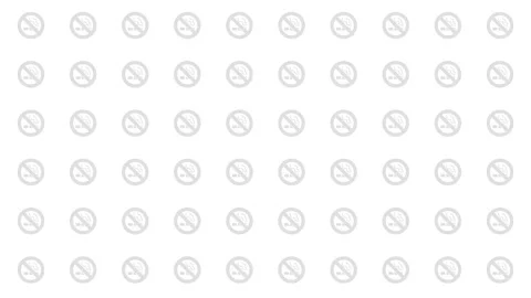 Grey smoking icons appear with a bouncing animation, with no symbol overlay Stock Footage 279520576