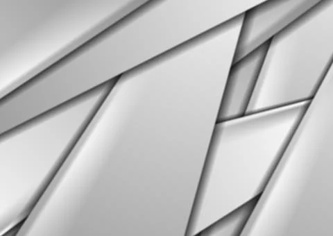 Grey smooth stripes abstract corporate tech background Stock Illustration