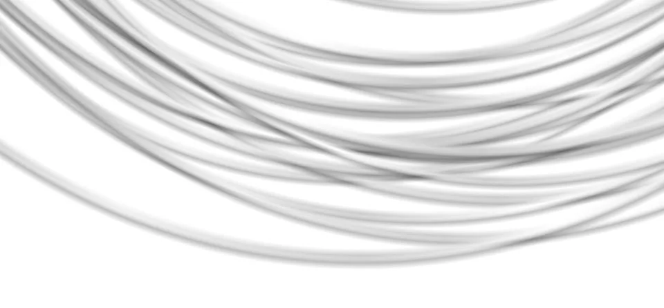 Grey smooth wavy stripes abstract geometric background Stock Illustration