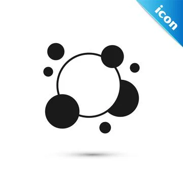 Grey Soap water bubbles icon isolated on white background. Vector Stockillustratie