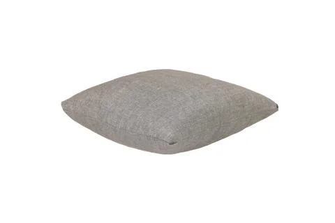 Grey sofa couch pillow with square shape on isolated white background. Foto stock