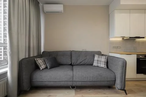 Grey sofa in a modern interior Foto stock