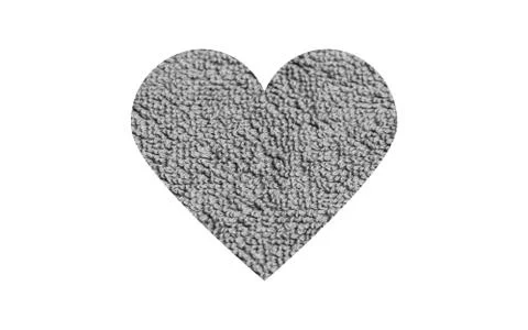 Grey soft heart Stock Photos