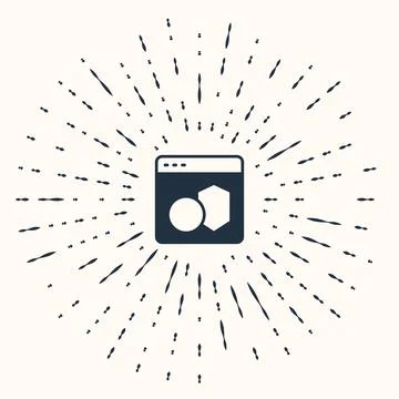 Grey Software, web developer programming code icon isolated on beige background Stockillustratie