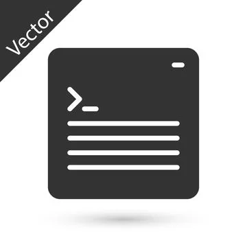 Grey Software, web developer programming code icon isolated on white background Illustrazione stock