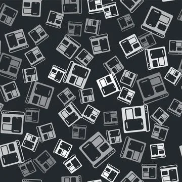 Grey Software, web developer programming code icon isolated seamless patter.. Illustrazione stock