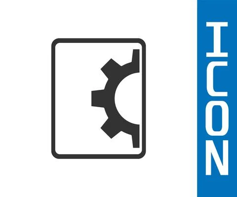 Grey Software, web development, programming concept icon isolated on white Illustration