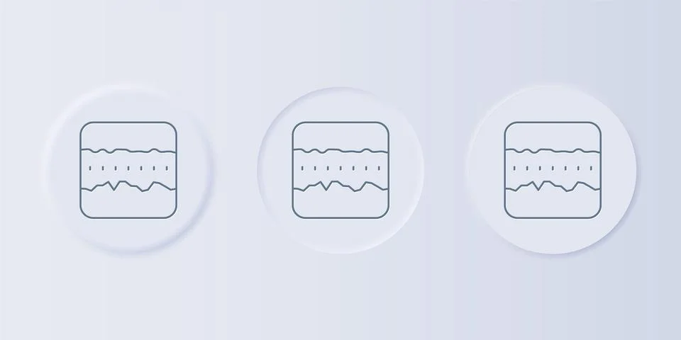 Grey Soil ground layers icon isolated on grey background. Set icons in squa.. Stock Illustration