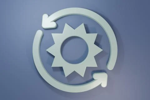 Grey Solar energy panel icon isolated on purple-blue background. Sun with l.. Stock Illustration