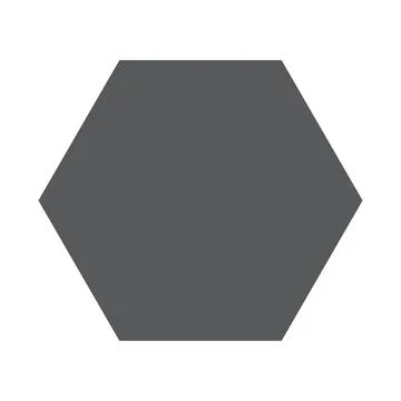 Grey solid vector polygon icon isolated on white background Stock Illustration