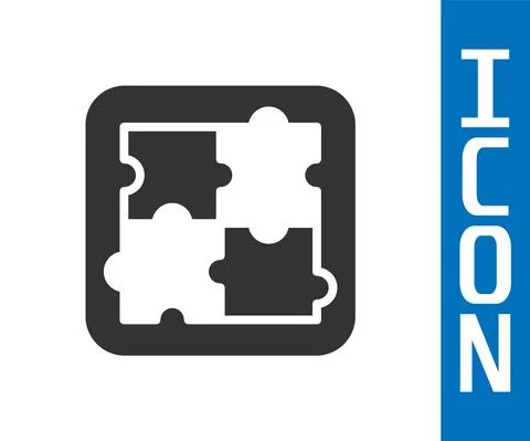 Grey Solution to the problem in psychology icon isolated on white background Stock Illustration