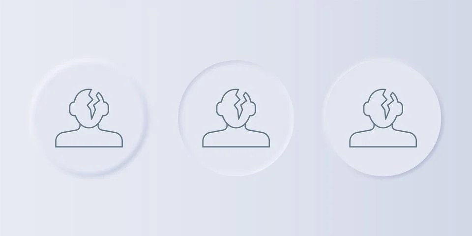 Grey Solution to the problem in psychology icon isolated on grey background.. Illustrazione stock