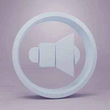 Grey Speaker volume, audio voice sound symbol, media music icon isolated on.. Stock Illustration