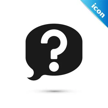 Grey Speech bubble chat icon isolated on white background. Message icon Stock Illustration