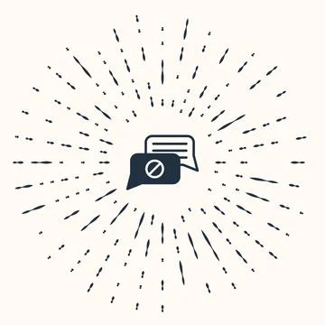 Grey Speech bubble chat icon isolated on beige background. Message icon Stock Illustration