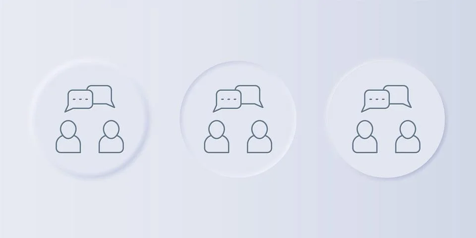 Grey Speech bubble chat icon isolated on grey background. Message icon. Com.. Stock Illustration