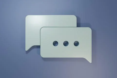 Grey Speech bubble chat icon isolated on purple-blue background. Message ic.. Foto stock