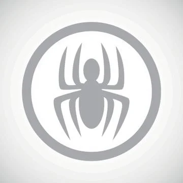 Grey spider sign icon 스톡 일러스트