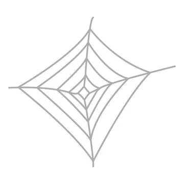 Grey spider web illustration Stock Illustration