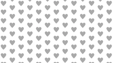 Grey spinning hearts on a white background. Animated background concept of love Stock Footage 311069008