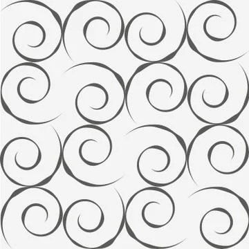 Grey spirals seamless pattern Stock Illustration