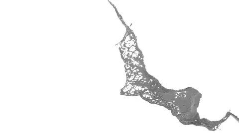 Grey splash in the air. Liquid in slow motion. juice Stock Footage