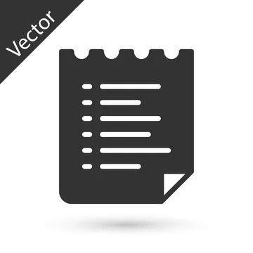 Grey Sport training program or fitness plan icon isolated on white background Illustrazione stock