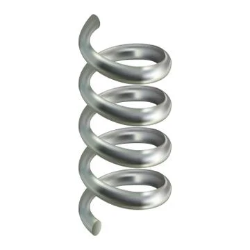 Grey spring cable mockup, realistic style Stock Illustration